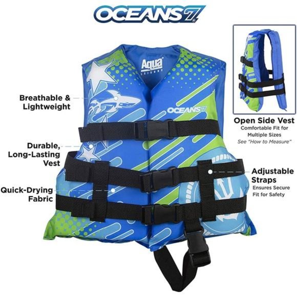 US Coast Guard Approved,Infant-Child-Youth Life Jacket Vest–Sizes for 8-90 Lbs. - Picture 3 of 5